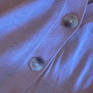 Light pink button cardigan loft small